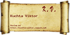 Kuchta Viktor névjegykártya